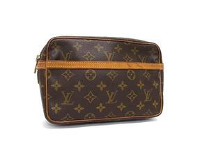1円 ■美品■ LOUIS VUITTON ルイヴィトン M51847 モノグラム コンピエーニュ23 クラッチバッグ セカンドバッグ ブラウン系 FK8806