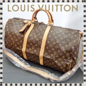 【 美品 】 ルイヴィトン キーポル・バンドリエール 55 / M41414 モグラム ボストンバッグ パドロック付属 LOUIS VUITTON