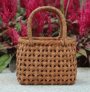 新入荷★職人手作り☆山葡萄かごバッグ 手編み山葡萄籠バッグ バスケット籐かご 良品