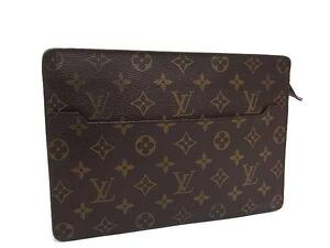 1円 ■美品■ LOUIS VUITTON ルイヴィトン M51795 モノグラム ポシェット オム クラッチバッグ セカンドバッグ ブラウン系 BN3222
