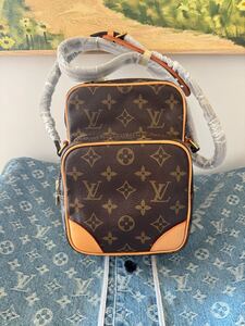 1円～【美品】LOUIS VUITTON ルイヴィトン ショルダーバッグ アマゾン M45236 モノグラム ポシェット クロスボディ ヌメ革 リペア済