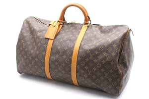 【ト石】 LOUIS VUITTON ルイヴィトン モノグラム キーポル60 MALLETIER製 ボストンバッグ 旅行カバン トラベルバッグ TB077EWH89