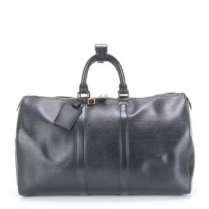 1円■美品■ルイヴィトン■エピ キーポル50 ノワール M42962 レザー ボストン バッグ 出張 旅行 トート 本革 A4 メンズ MUM BX17-3