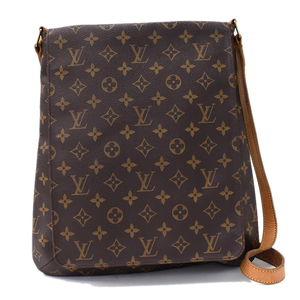 1円◎定価13万 美品 LOUIS VUITTON ルイヴィトン ショルダーバッグ ミュゼット M51256 モノグラム ブラウン◎E.Cirl.tI-15