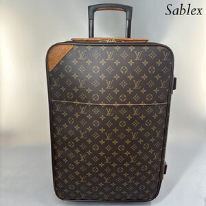 1円【極美品】LOUIS VUITTON ルイヴィトン M23294 モノグラム ペガス55 ボストン キャリーケース スーツケース キャリーバッグ ブラウン系